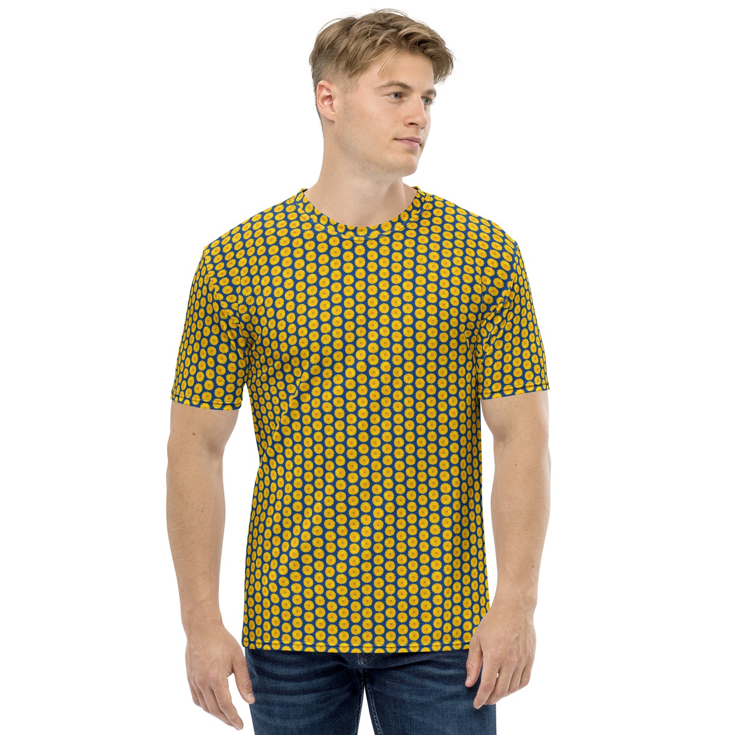 Yellow Gerbera Daisy Crew Neck T-Shirt by Tasty Cheeks