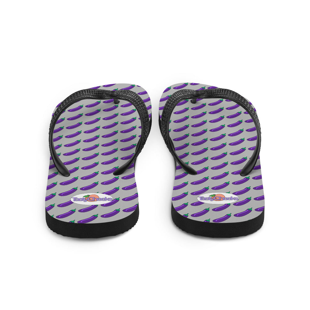 Eggplant Flip Flops by Tasty Cheeks