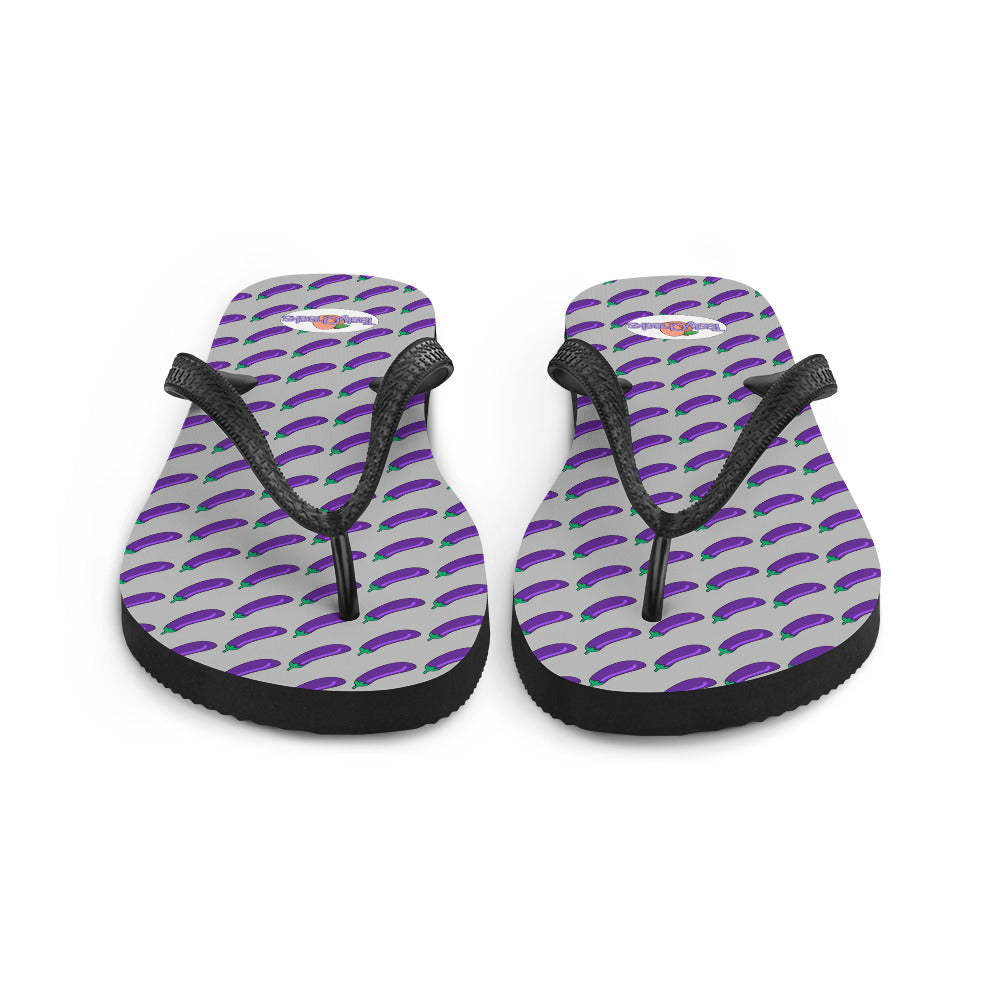 Eggplant Flip Flops by Tasty Cheeks