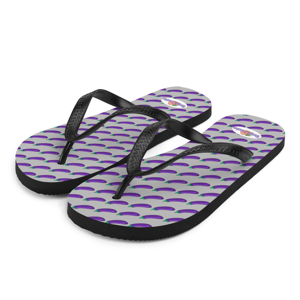 Eggplant Flip Flops by Tasty Cheeks