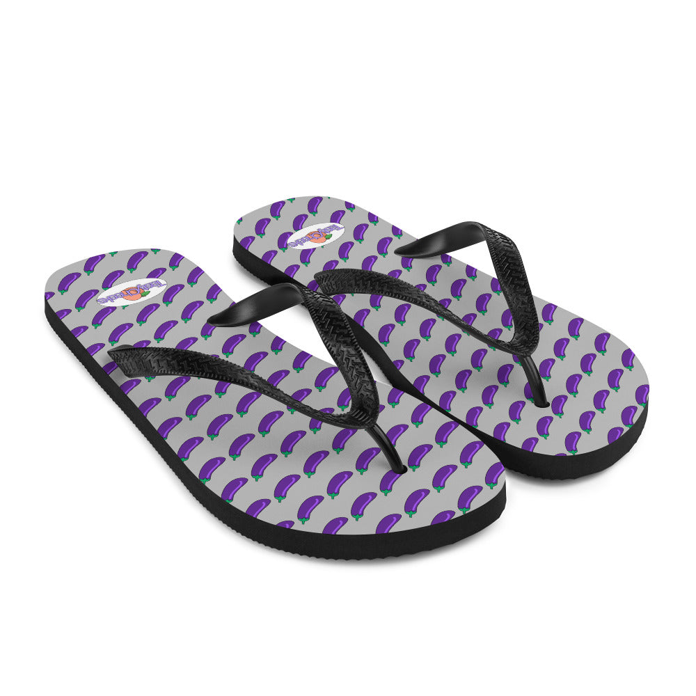 Eggplant Flip Flops by Tasty Cheeks