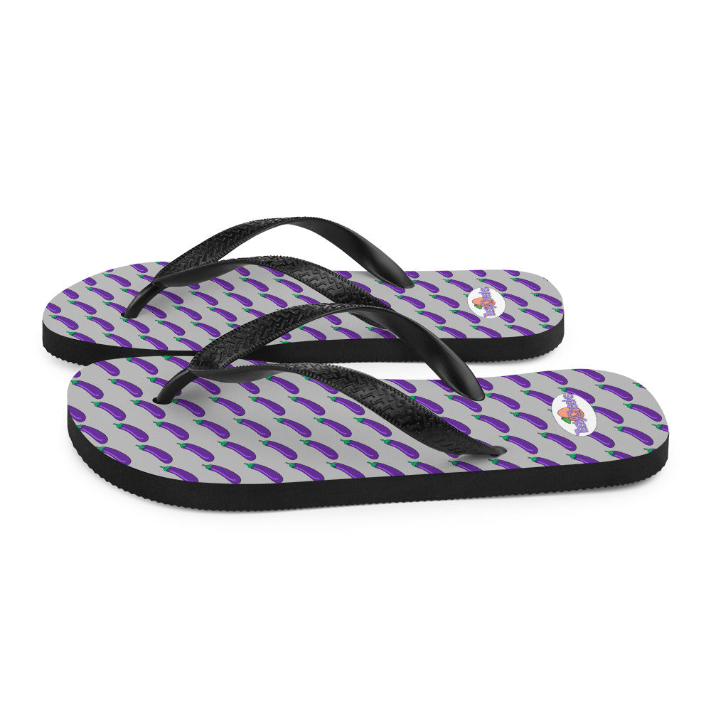 Eggplant Flip Flops by Tasty Cheeks