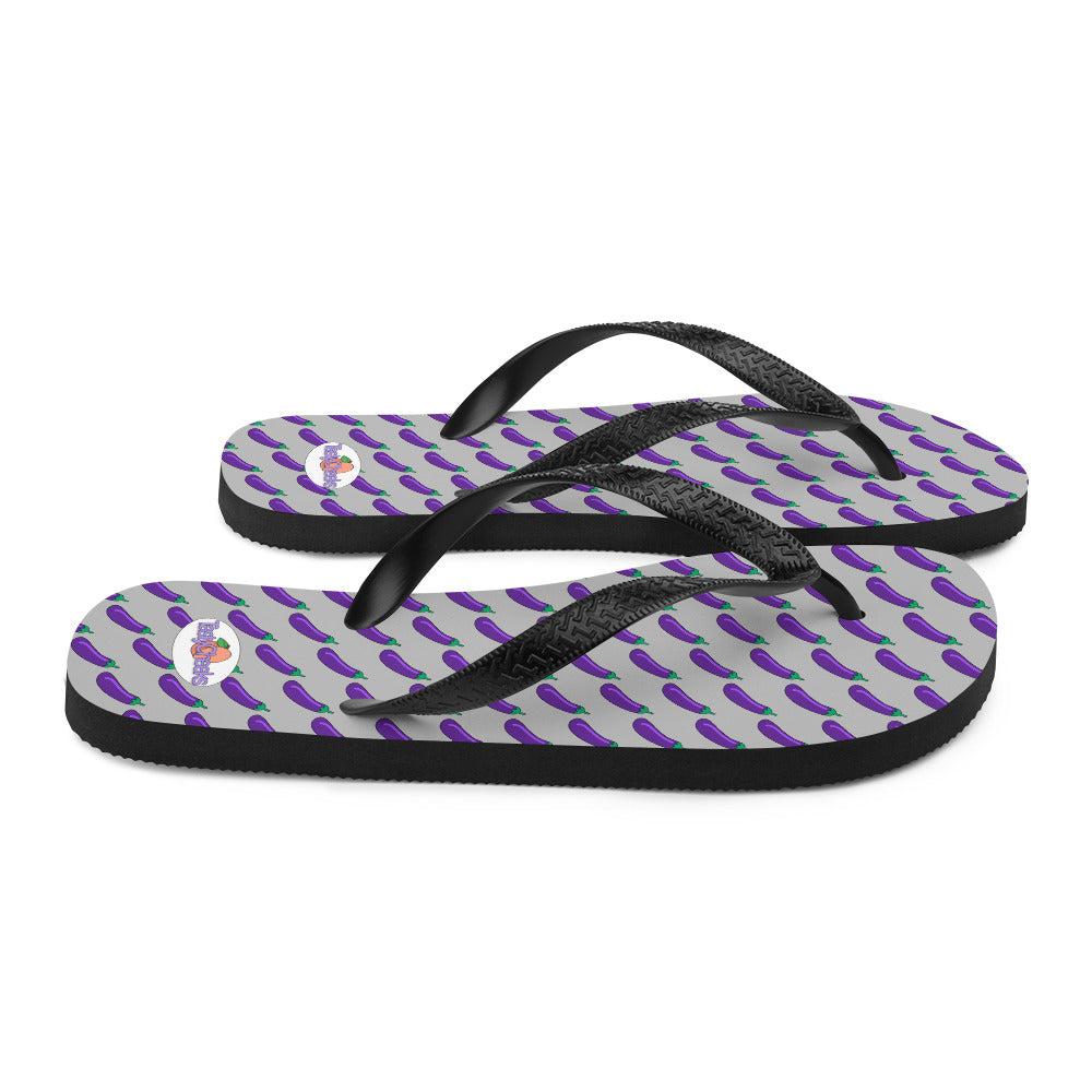 Eggplant Flip Flops by Tasty Cheeks