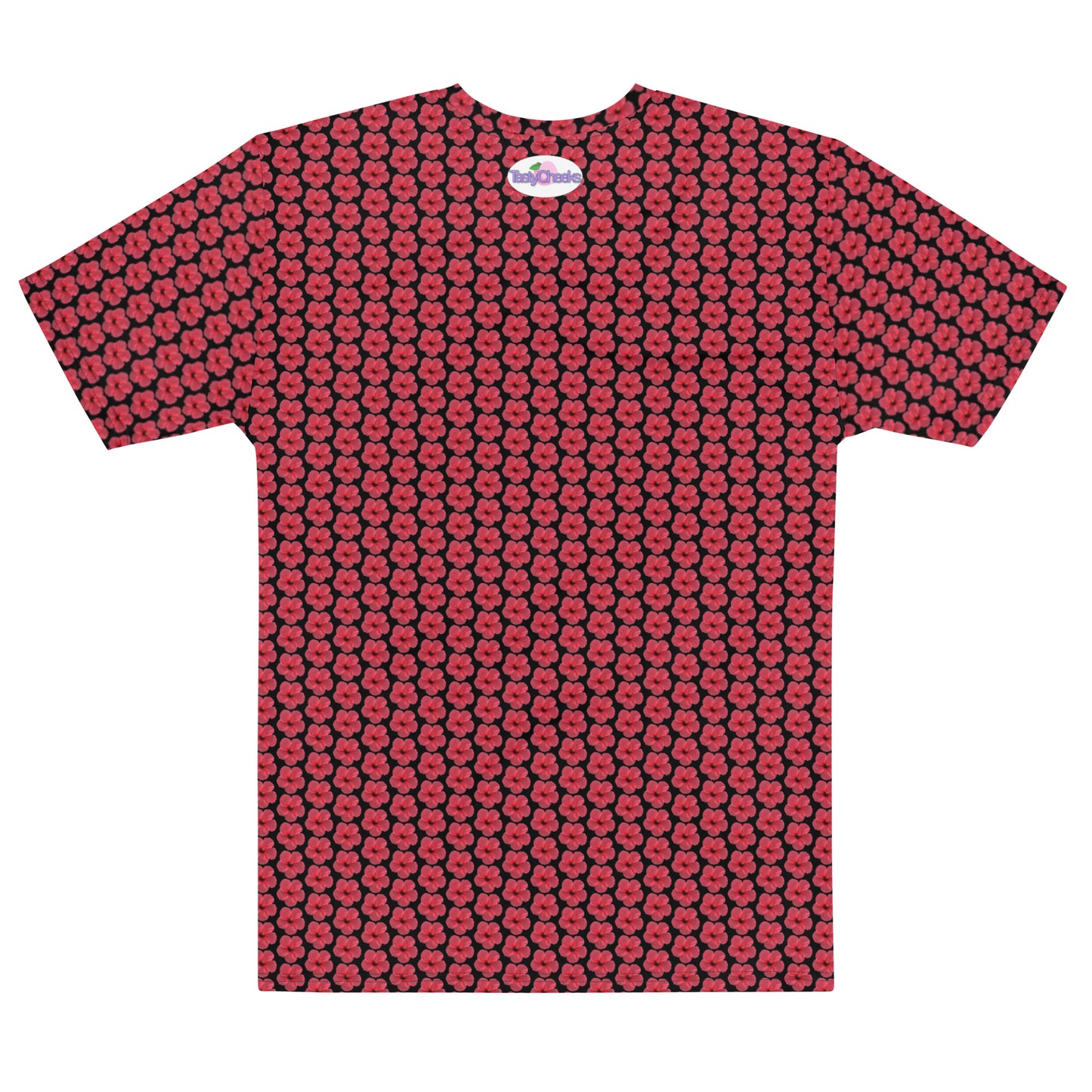 Hibiscus Crew Neck T-shirt by Tasty Cheeks (Men's)