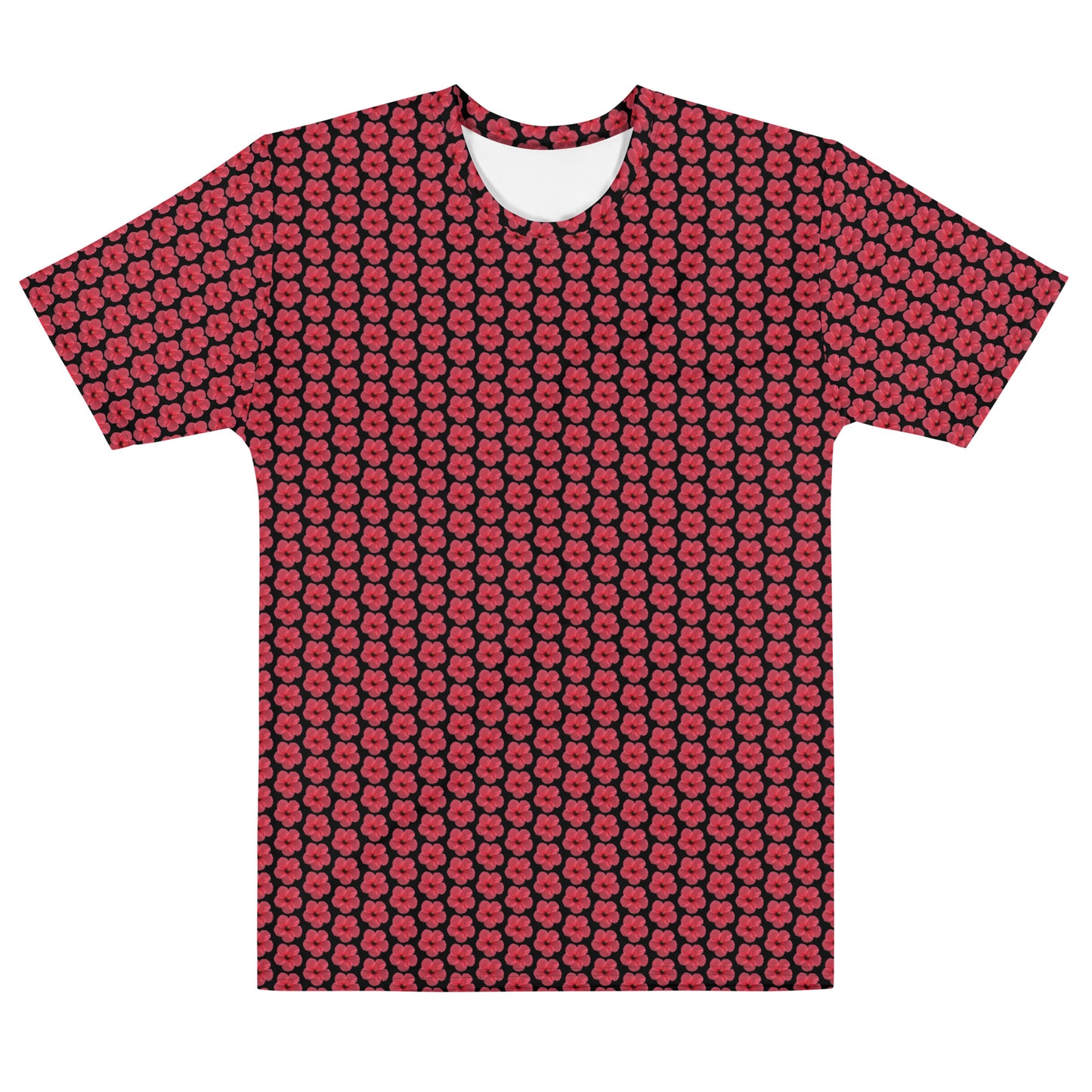 Hibiscus Crew Neck T-shirt by Tasty Cheeks (Men's)