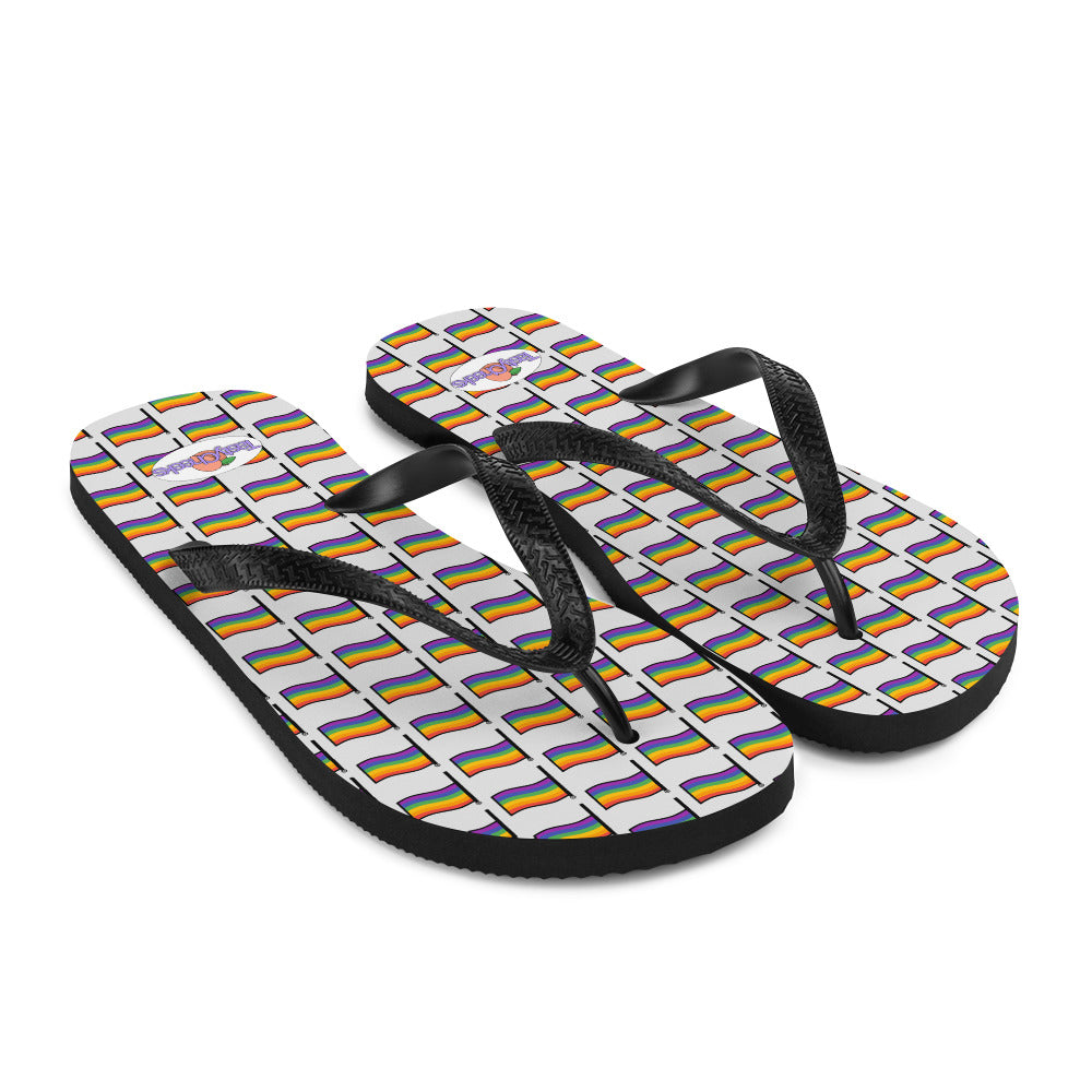 Pride Flag Flip Flops by Tasty Cheeks